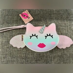 Betsey Johnson Unicorn Wristlet / Key Pouch NWT